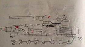 古斯塔夫巨炮简笔画怎样画，古斯塔夫巨炮简笔画教程