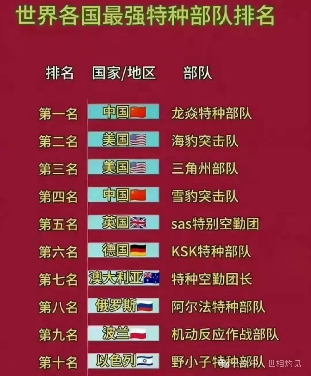 全球十大顶级特种部队，精英中的精英，全球十大顶级特种部队，精英中的精英力量解析