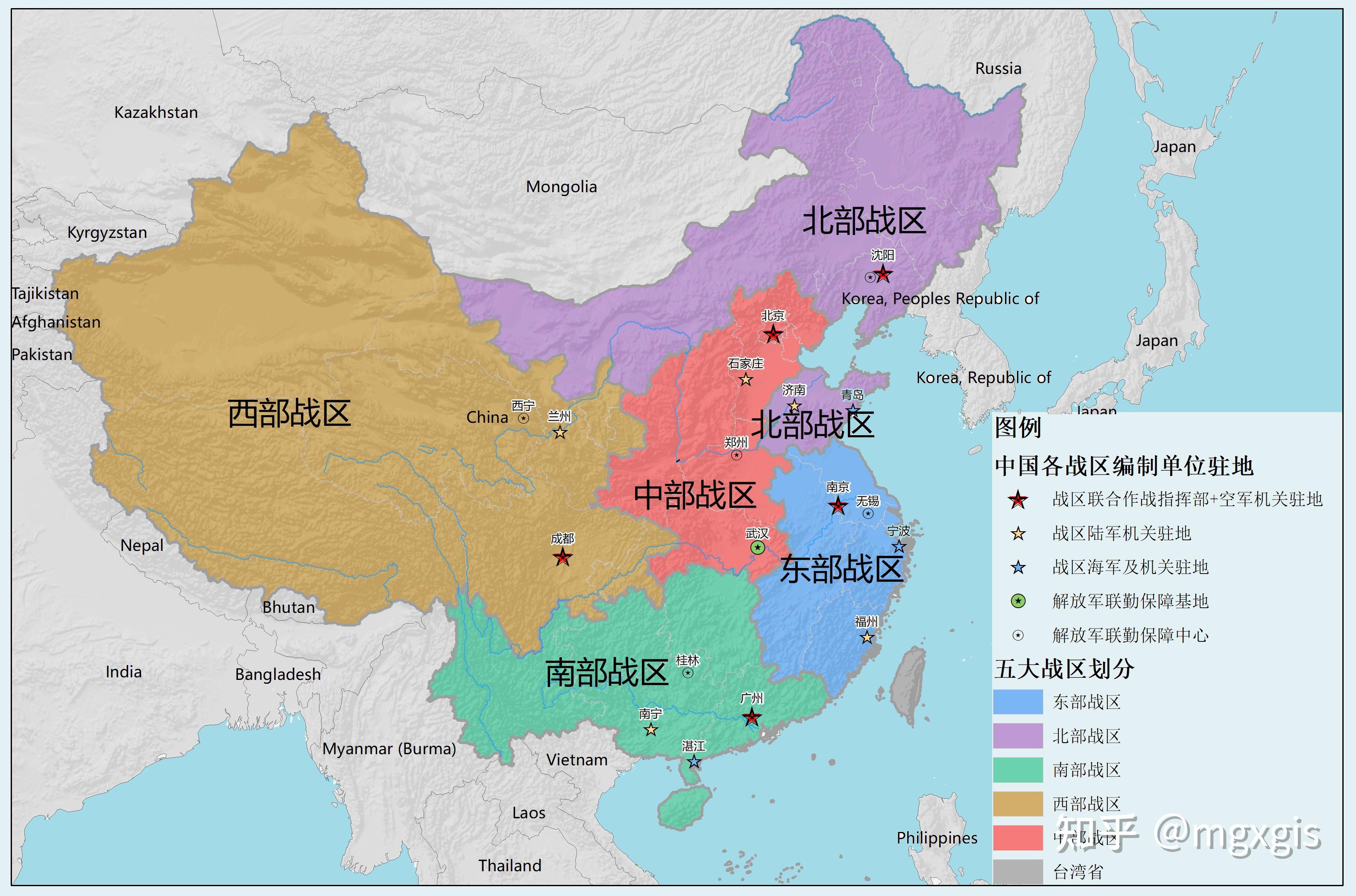 中国五大战区的划分，中国五大战区划分简介