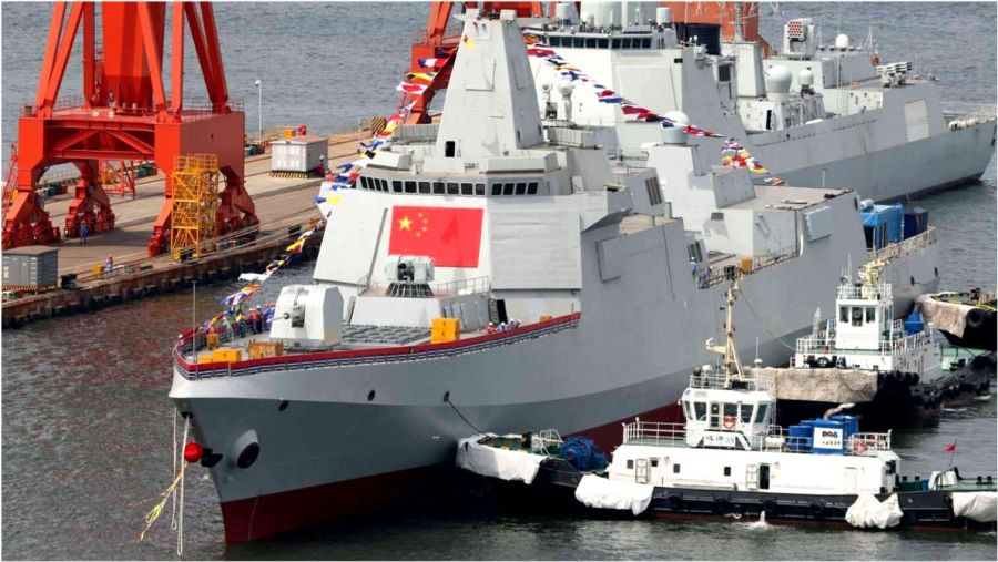 揭秘中国海军新利器，055舰第三号舰的崛起与挑战，揭秘，中国海军新利器——055舰第三号舰的崛起与面临的挑战