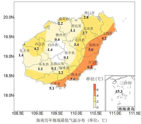 海南岛在1950年的气温状况及其影响，海南岛在1950年的气温状况及其影响分析