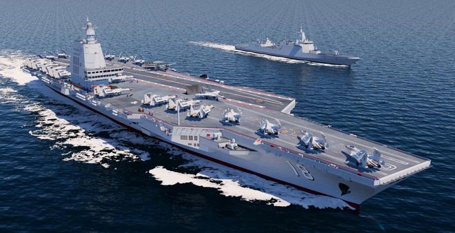 福建舰及其他中国海军舰艇的力量展现,福建舰与中国海军舰艇力量的壮丽展示