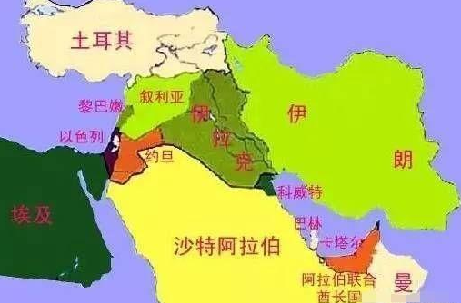 以色列周边国家地图，揭示中东地区的地理格局与复杂关系，以色列周边国家地图，揭示中东地理格局与复杂国际关系