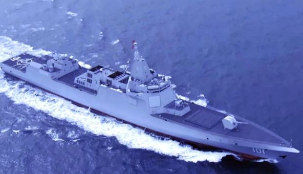 湾湾评论，中国海军新型驱逐舰055的崛起，中国海军新型驱逐舰055崛起，湾湾评论的视角