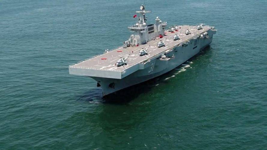 中国即将服役第4艘075型两栖攻击舰，海军力量的崭新篇章，中国海军力量再添新篇章，第4艘075型两栖攻击舰即将服役