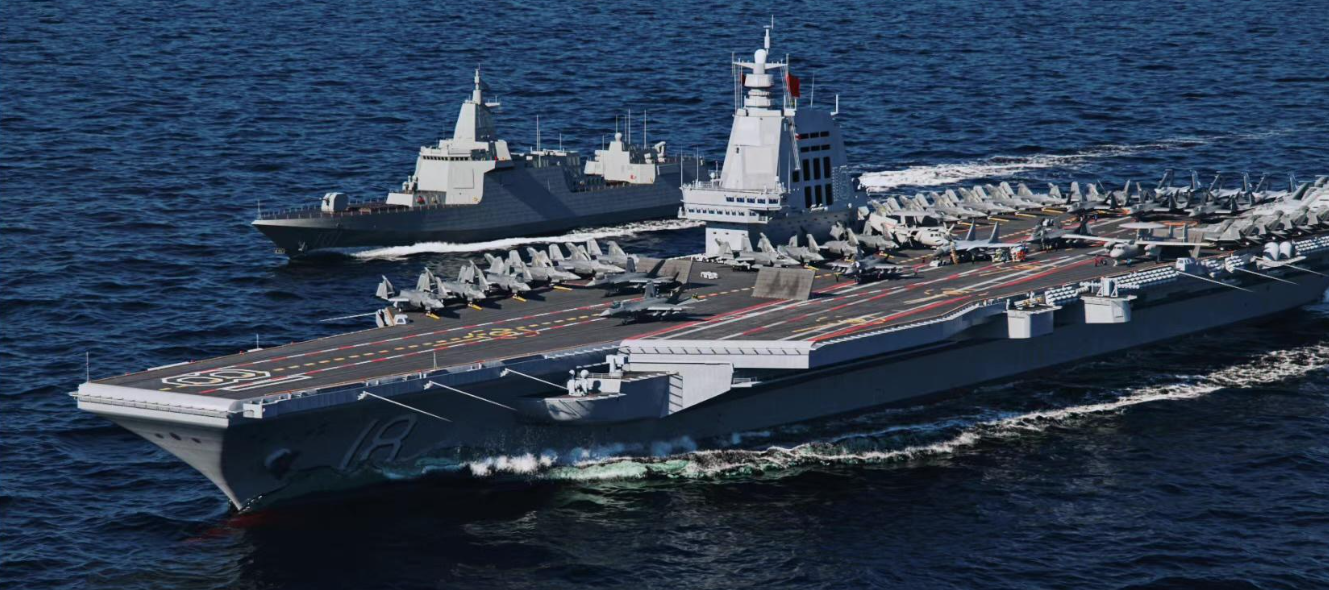 中国新航母，长约三百米的壮丽巨舰，中国新航母，壮丽巨舰，长约三百米
