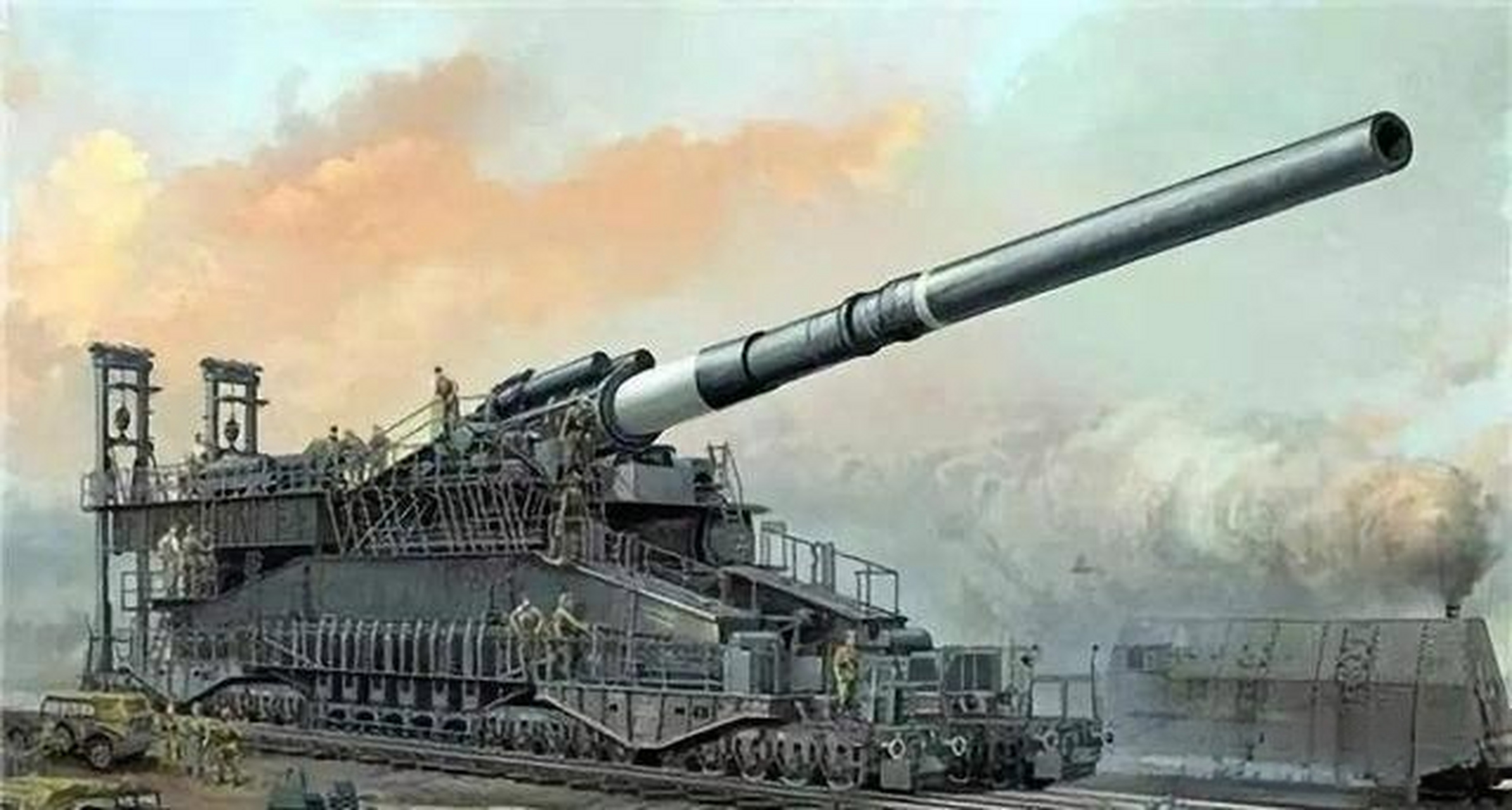 古斯塔夫800毫米巨炮,战争中的巨兽,古斯塔夫巨炮巨兽,战争中的毁灭者