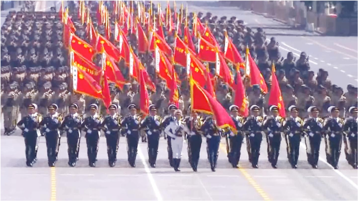 阅兵首先出场的是仪仗兵,荣耀与责任的象征,阅兵首现荣耀与责任象征——仪仗兵风采展露